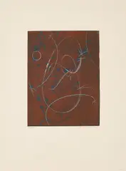 Hommage à Marcel Duchamp by Max Ernst, 1970, Farbaquatintaradierung auf Arches Velin (Wasserzeichen), sold May 2022