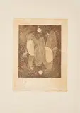 Max Ernst, Ohne Titel, 1970, Farbaquatintaradierung auf Arches Velin (Wasserzeichen)