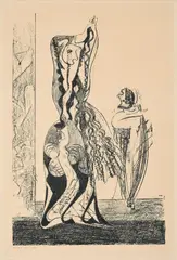 Danseuses by Max Ernst, 1950, Lithografie auf Arches Velin (Wasserzeichen), sold May 2022