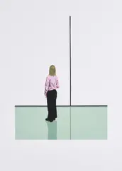 Tim Eitel, Assistentin (Aus: sieben mal malerei), 2003, Farbserigrafie auf Fabriano (Wasserzeichen)