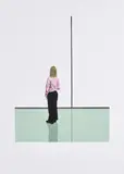 Tim Eitel, Assistentin (Aus: sieben mal malerei), 2003, Farbserigrafie auf Fabriano (Wasserzeichen)