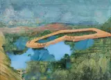 Ina Bierstedt, "Freitreppe", 2003, Acryl und Öl auf Leinwand
