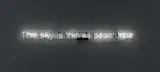 Cerith Wyn Evans, The sky is thin as paper here, 2004, Mischtechnik (Neonröhren und Kabel auf Plexiglas, elektrifiziert)