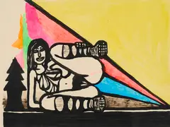 Steve Canaday, Ohne Titel, 2003, Aquarell und Tusche auf chamoisfarbenem Velin