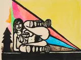 Steve Canaday, Ohne Titel, 2003, Aquarell und Tusche auf chamoisfarbenem Velin