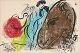 Cheval Brun by Marc Chagall, 1952, Farblithografie auf Arches (Wasserzeichen), sold Apr 2022