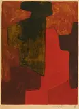 Serge Poliakoff, Composition orange et verte, 1964, Farblithografie auf Velin