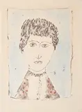 Zoran Mušič, Ritratto, 1953, Farblithografie auf Velin