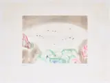 Zoran Mušič, Ohne Titel, 1966, Farbradierung auf BFK RIVES (Wasserzeichen)