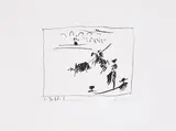 La Pique (Aus: A los Toros avec Picasso) by Pablo Picasso, 1961, Lithografie auf Arches (Wasserzeichen), sold Apr 2022
