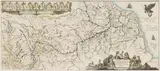 Abraham Ortelius, Rhenus Fluviorum Europae Celeberrimus, cum Mosa, Mosella, Kolorierter Kupferstich auf Papier
