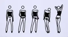 Julian Opie, Bijou gets undressed, 2004, Serigrafie auf leichtem Karton