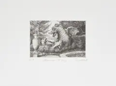 Bomarzo il Drago by Michael Triegel, 2004, Radierung auf Bütten, sold May 2022