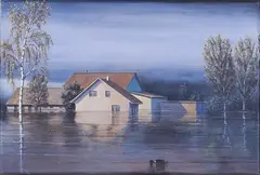 Markus Matthias Krüger, Hochwasser, 2010, Acryl und Öl auf Leinwand