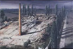 Markus Matthias Krüger, Kleine Ruine mit Schornstein, 2010, Acryl und Öl auf Leinwand