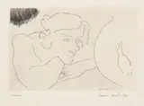 Henri Matisse, Jeune femme observant les évolutions d'un poisson, 1929, Radierung auf Chinapapier auf Velin