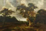 Jan van Kessel, Waldlandschaft mit Hirten an einem Pfad, Öl auf Holz