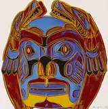 Northwest Coast Mask by Andy Warhol, 1986, Farbserigrafie auf Lenox Museum Karton, sold Jun 2022