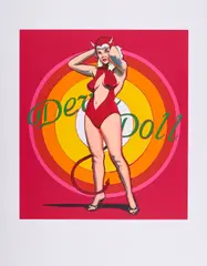 Devil Doll by Mel Ramos, 1997, Farblithografie auf leichtem Karton, sold Oct 2022