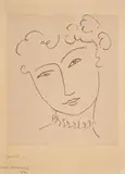 La Pompadour by Henri Matisse, 1951, Lithografie auf China, auf ARCHES (Wasserzeichen), sold Jun 2022