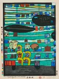 Song of the Whales by Friedensreich Hundertwasser, 1979, Japanischer Farbholzschnitt auf Japan, sold Mar 2022