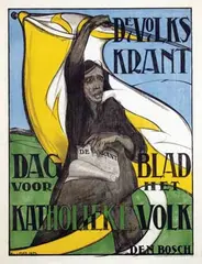 Adrianus v.d. Plas, De Volkskrant Dagblad voor het Katholieke Volk, 1923, poster