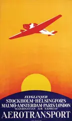 I. Nilsson, Aerotransport Scandinavian Air Express, 1929, poster