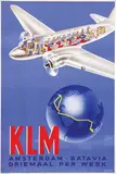 Paulus Casper Erkelens, KLM Amsterdam - Batavia, 1937, poster