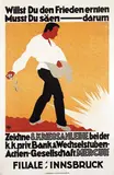 Ernst L. Franke, Zeichne 8. Kriegsanleihe Innsbruck, 1918, poster
