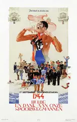 André Kokke, Spoorwegstaking Hulde en dank aan onze Spoorwegmannen, 1945, poster