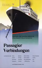Jean Walther, KNSM Passagier Verbindungen, poster