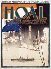 Gerrit van Duffelen, Holland-Oost-Azië Lijn, 1922, poster