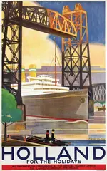Holland for the Holidays Statendam (Holland America Line) by Machiel Wilmink, poster, sold Nov 2014