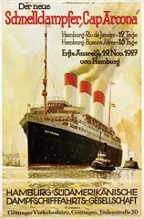 Carl Schmidt, Der neue Schnelldampfer "Cap Arcona", 1927, poster