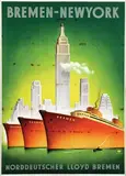 Willy Hanke, Norddeutscher Lloyd Bremen Bremen-New York, poster