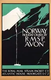 Fred Taylor, Norway Holiday cruises by R.M.S.P. "Avon", 1924, poster