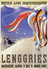 Hardkop, Deutsche Alpine Skimeisterschaften Lenggries, 1952, poster