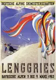 Hardkop, Deutsche Alpine Skimeisterschaften Lenggries, 1952, poster