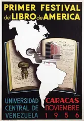 Ramon M. Durban, Primer Festival del Libro de America (First Festival of the Book of America) Caracas Venezuela, 1956, poster