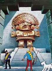 Georges R. Hergé, Tin Tin The Temple of the Sun, 1970, poster