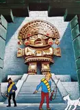 Georges R. Hergé, Tin Tin The Temple of the Sun, 1970, poster