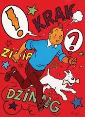 Georges R. Hergé, Tin Tin Krak Dzinng, 1970, poster