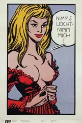Jean-Claude Forest, Nimm's leicht nimm mich from Barbarella, 1964, poster