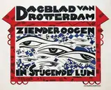 Hermann F. Bieling, Dagblad van Rotterdam zienderoogen in Stijgende lijn, poster