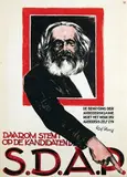 S.D.A.P. De bevrijding van de arbeidersklasse Karl Marx by Walter K.A.H. von Wenz zu Niederlahnstein, 1925, poster, sold Nov 2014