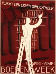 Jos van Woerkom, Vormt een eigen bibliotheek Boeken-Week, 1933, poster