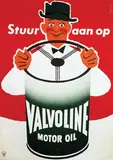 Frans Mettes, Stuur aan op Valvoline Motor Oil, 1955, poster