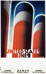 Cassandre, United States Lines, 1928, poster