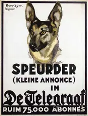 Johan T. Berndsen, De Telegraaf Speurder (kleine annonce), poster