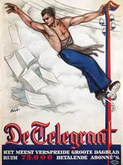 Mihály Bíró, De Telegraaf, poster